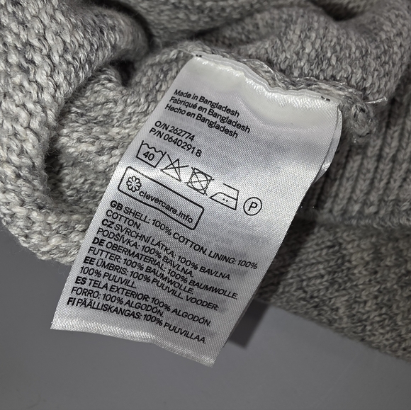 L.O.G.G Men's Gray Hooded Sweater Buttons Size Small 3240 - Picture 9 of 10